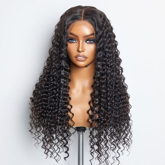 TedHair 5x5 Glueless Lace Closure Wig 180% Density Deep Wave