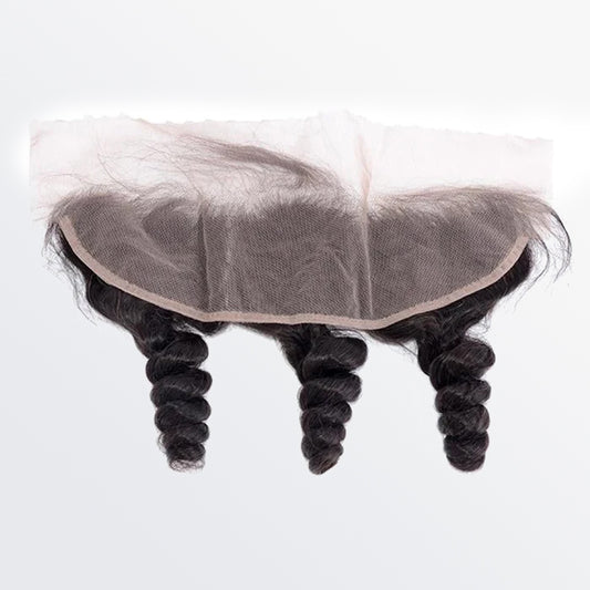 TedHair 14-20 Inch 13" x 4" Loose Wavy Free Parted Frontal #1B Natural Black