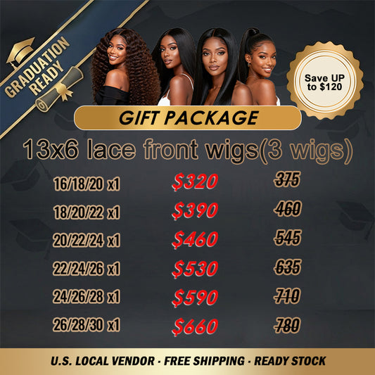 2026 Graduation Season Package Deal|13x6 Lace Frontal Wigs $320-$660 #1B Natural Black