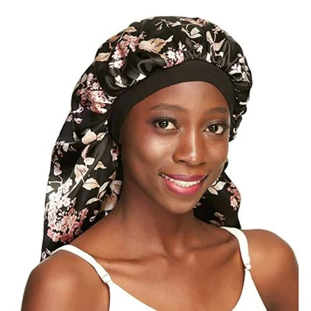 Tedhair Double-Layer Satin Sleep Cap for Long Hair, Braids, Dreadlocks, Curly Hair
