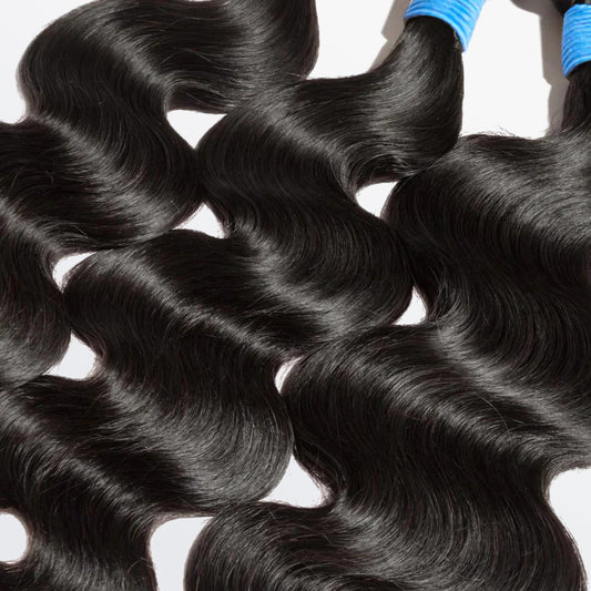 TedHair 10-36 Inch Body Wavy Virgin Brazilian Hair #1B Natural Black