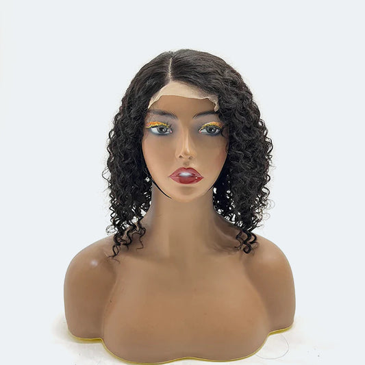 TedHair 12 inches 4x4 Water Wavy Side Part Closure Wig