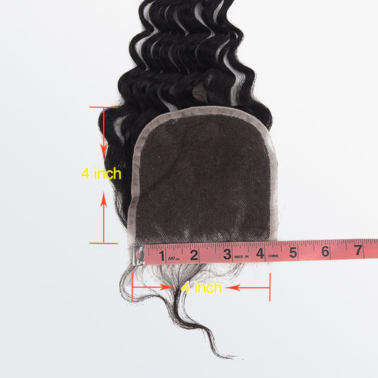 TedHair 4x4 Free Parted Lace Closure Deep Wave