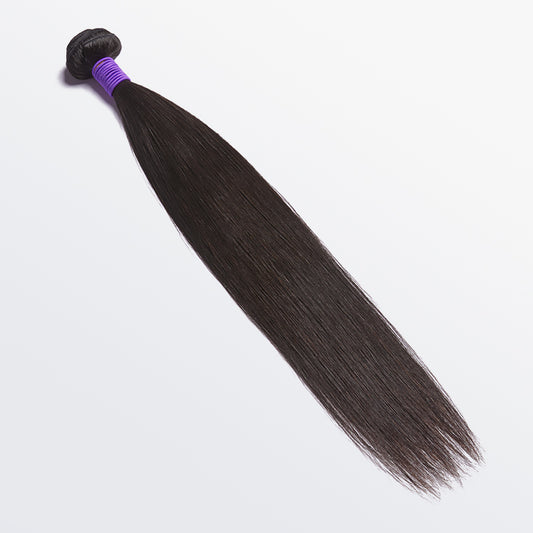 TedHair 14-30 Inch 12A Premium Raw Indian Hair Straight #1B Natural Black ｜One Bundle