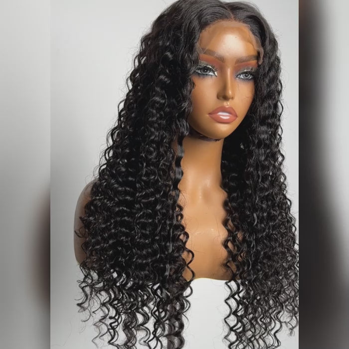 TedHair 5x5 Glueless Lace Closure Wig 180% Density Deep Wave