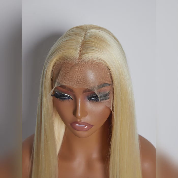 Tedhair 16-30 Inch Pre-Plucked 13"x4" #613 Straight Lace Frontal Wig 150% Density