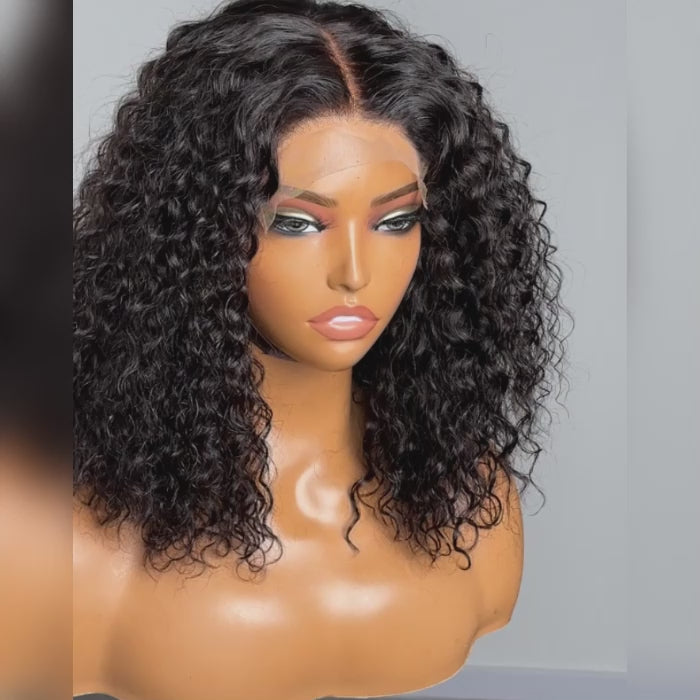 TedHair 5x5 Glueless Lace Closure Bob Wig 150% Density Water Wave