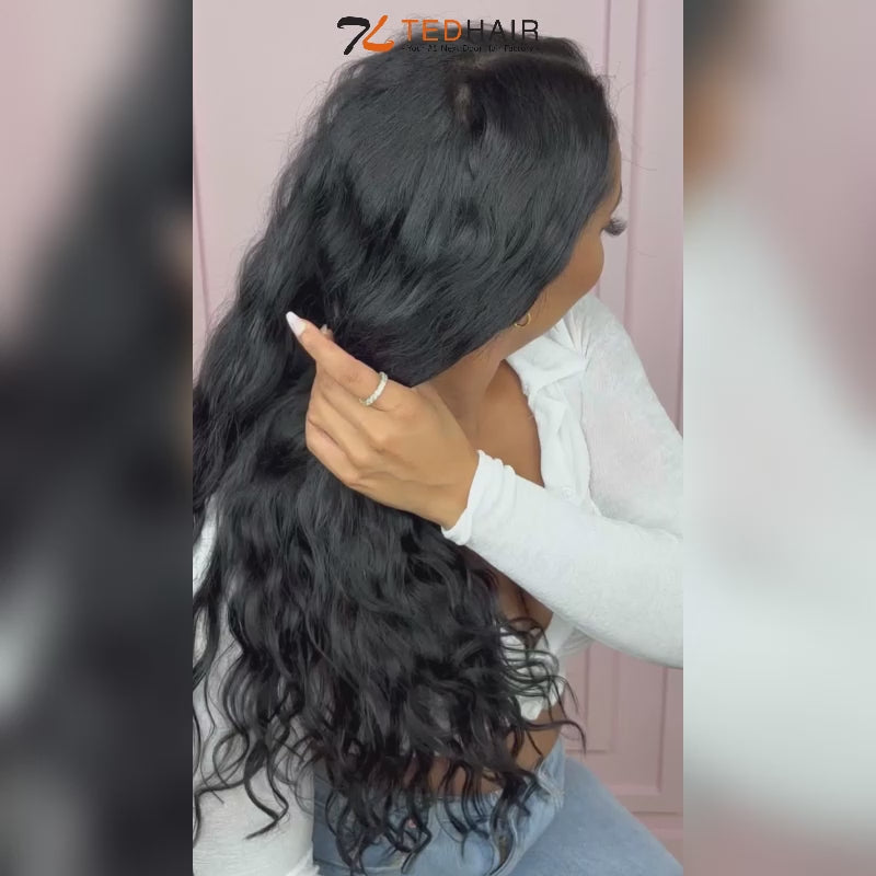 T TED 18-22 Inches Body Wavy Seamless Clip Ins